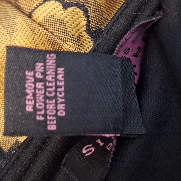 Formal Maxi Dress, Black And Gold, Floral Rose Design, Robbie Bee, Sz 16, NWOT - Picture 14 of 14